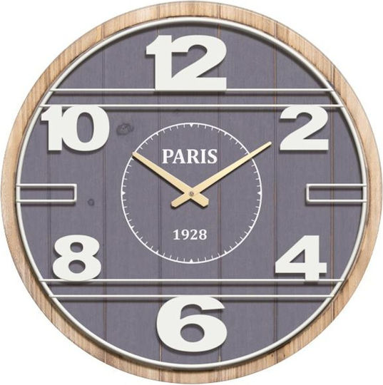 Fylliana Paris 1928 Wanduhr Hölzernes Gray Ø60cm
