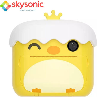 Skysonic Instant Kids Compact Aparat Foto 12MP cu Ecran 2.4" Pasăre Galben