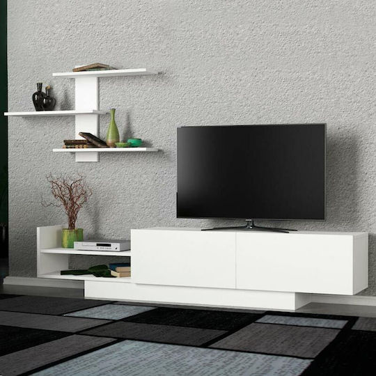 Unitate TV pentru sufragerie Egemen Alb L180xA32xÎ40buc