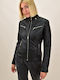 Potre Damen Bikerjacke Schwarz