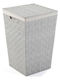 Versa Fabric Laundry Basket with Lid 33x52x33cm Gray