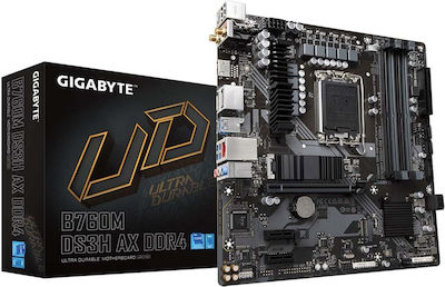 Gigabyte B760M DS3H AX DDR4 rev. 1.x Wi-Fi Motherboard Micro ATX with Intel 1700 Socket