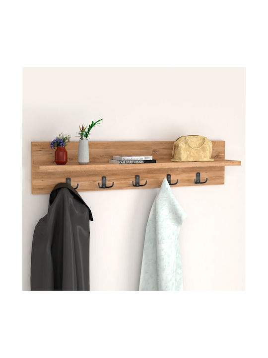 Megapap Wall Hanger Kery Wooden 10 Hooks Pine O...
