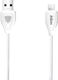 Inkax Kexu CK-20 Braided USB-A to Lightning Cable Λευκό 1m