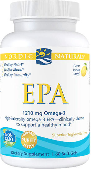 Nordic Naturals Epa Рибено Масло 1210мг 60 Меки Капсули с Вкус Лимон