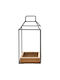 Iliadis Lantern Wooden Brown 16x16x33εκ. 1pcs