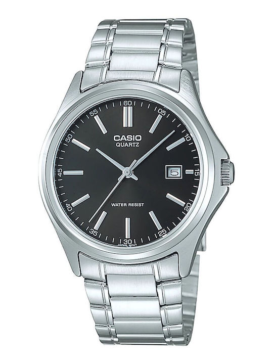 Casio Ανδρικό Ρολόι 38mm Μπαταρίας με Ασημί Μετ...