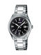 Casio Γυναικείο Ρολόι 30.2mm Μπαταρίας με Ασημί Μεταλλικό Μπρασελέ