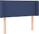 vidaXL LED Fabric Bed Headboard Blue 103x88cm