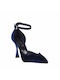 BEATRIS B916 BLUE PUMPS VELVET