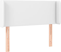 vidaXL LED Bed Headboard in White Faux Leather ...