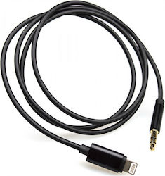 Andowl QY-011 3.5mm to Lightning Cable Μαύρο 1m