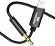 Leewello YPX-025 3.5mm to Lightning Cable Μαύρο 1m