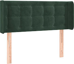 vidaXL LED Bed Headboard Fabric Dark Green 103x...