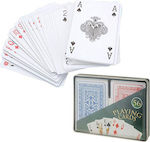 BigBuy Set Plastic Card Deck Black/Red 2pcs