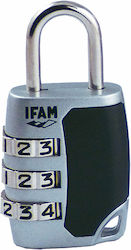 IFAM C25S Steel Padlock Brass Combination 26mm 1pcs