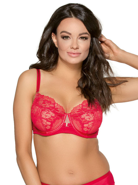 Ava Bra Barbados Semi Soft with Banela - Cup E,F (AV1937-Red) Red