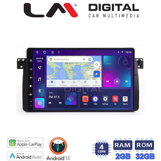 LM Digital Car Audio System for BMW Series 3 (E46) E46 1998 2005 with Touch Screen 9"