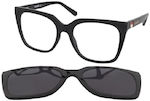 Moschino Eyeglass Frame with Clip On Schwarz MOL055/CS 807/IR