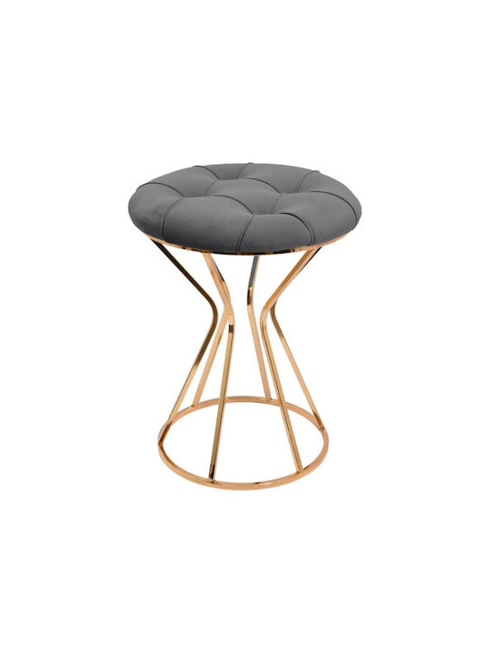 Stools For Living Room Metallic Lithos Grey 1pcs 40x40x50cm