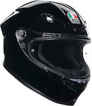 AGV K6 S Solid Black Motorradhelm Volles Gesich...