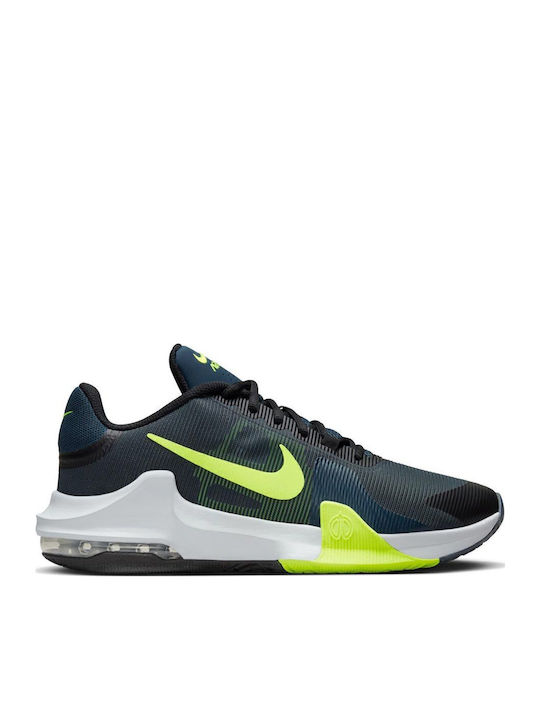 Nike Air Max Impact Low Basketball Shoes Black Armory Navy Pure  Platinum Volt DM1124-006