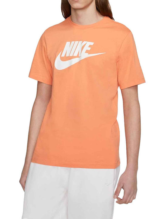 Nike Icon Futura Men's Athletic T-shirt Short Sleeve Orange