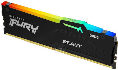 Kingston Fury Beast RGB 8GB DDR5 RAM με Ταχύτητα 6000 για Desktop