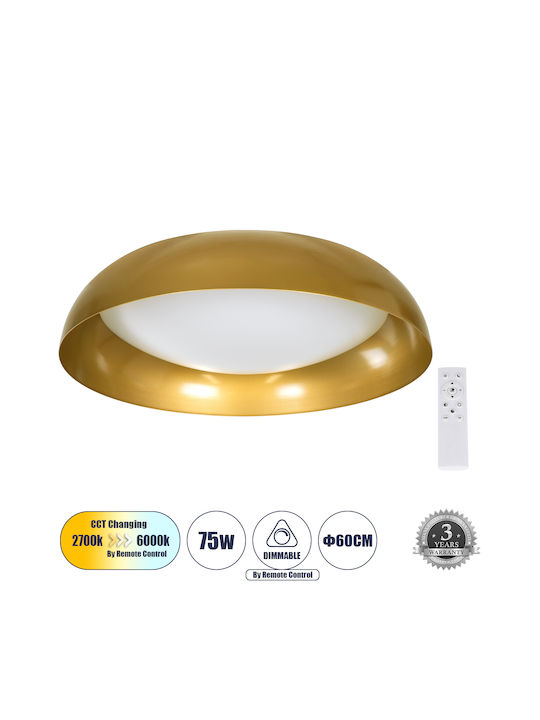 GloboStar Anatolia Modern Metall Deckenleuchte mit integriertem LED in Gold Farbe 60Stück