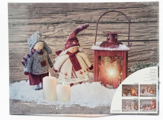 Koopman Illuminated Christmas Figure Frame Frame Height 40cm 4pcs (Μiscellaneous Designs/Colors)