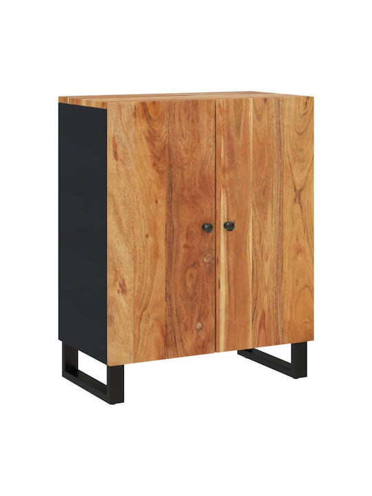 Floor Solid Wood Cabinet Natural 60x33x75cm