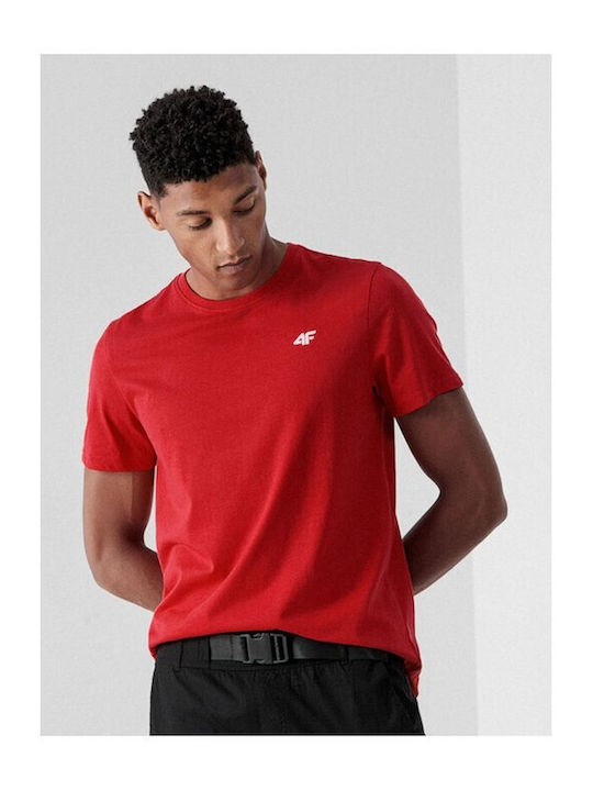 4F Men's Short Sleeve T-shirt Red