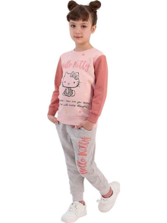 Roly Poly Παιδικό Σετ Φόρμας Ροζ 2τμχ Hello Kitty