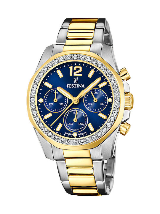 Festina Damen Women's Watch Chronograph with Metal Bracelet F20607/2