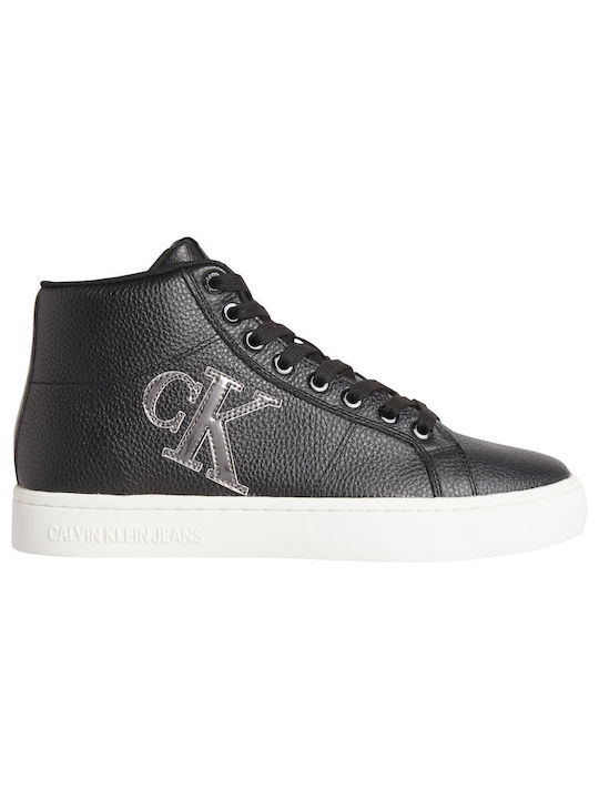 Calvin Klein Classic Cupsole Laceup Mid Γυναικεία Μποτάκια Μαύρα