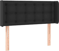 vidaXL LED-Kopfteil aus Kunstleder Schwarz 103x...