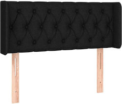 vidaXL LED Fabric Bed Headboard Black 103x88 cm