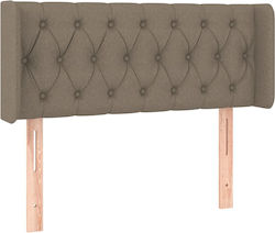 vidaXL LED Fabric Bed Headboard Taupe 103x88cm