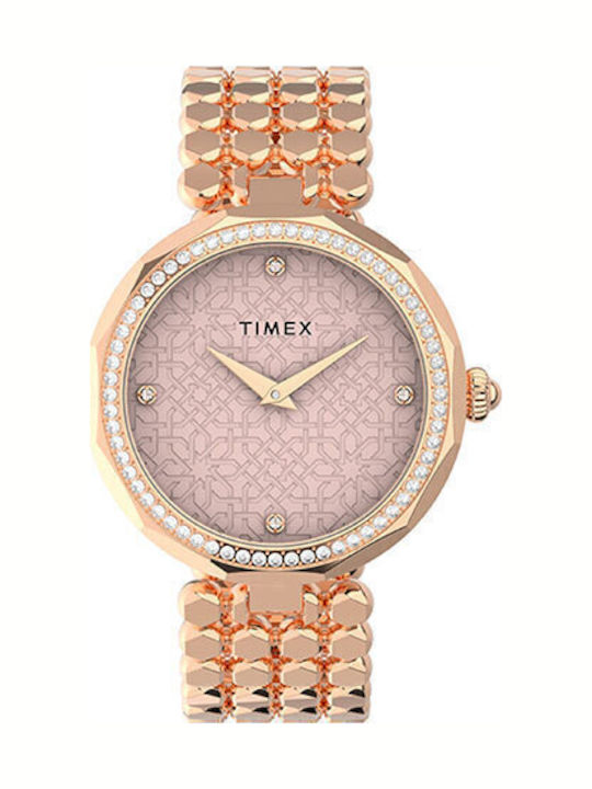 Timex Asheville Ceas de Damă cu Rose Gold Brățară Metalică