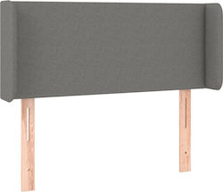 vidaXL LED Bed Headboard Fabric Dark Grey 103x88cm