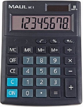 Maul Calculator 8 Digits in Black Color 1pcs
