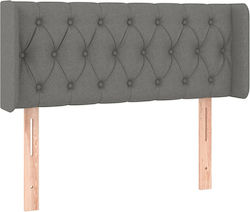 vidaXL LED Bed Headboard Fabric Dark Grey 103x88cm