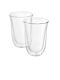 De'Longhi Latte Macchiato Κούπα Γυάλινη Διάφανη 220ml 2τμχ
