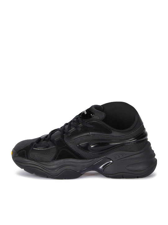 Asymmetrical Damen Chunky Sneakers Schwarz