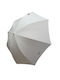 Bridal umbrella rain rattan with "gold" (gold-oil) type leather handle Aslanis Φ106×90 manual, ecru- ivoire