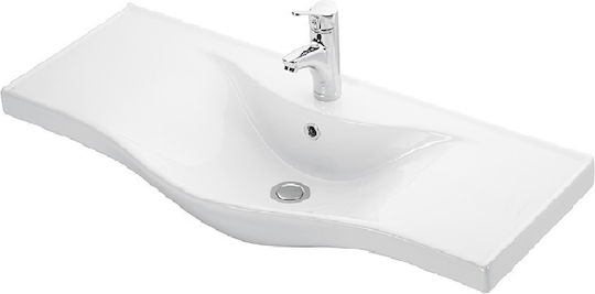 Martin Basic 100 Încorporat Chiuvetă Porțelan 100x46cm Porțelan lustruit