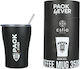 Estia Coffee Mug Save The Aegean Glas Thermosflasche Rostfreier Stahl BPA-frei Paok BC Edition 350ml mit Stroh