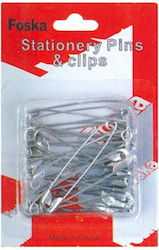 Foska Pins Silver 38mm in Blister 720pcs