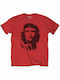 Che Guevara Black on Red T-shirt Red CHEGTS02MR