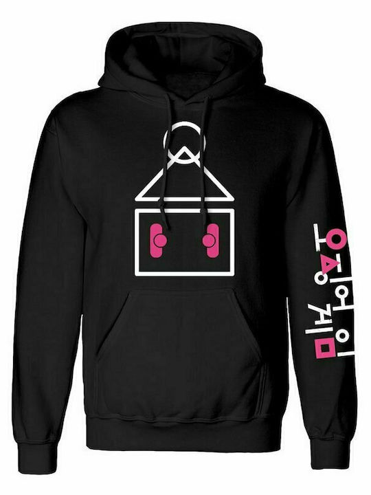 Symbol Logo Hoodie Squid Game Black SQG02956HSB